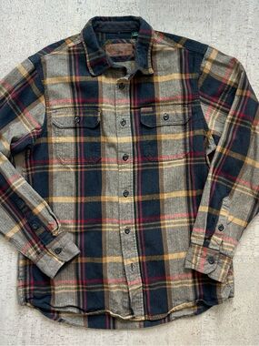 2 Orvis Men’s M Heavyweight Flannel Shirt Jackets Plaid Workwear Shackets